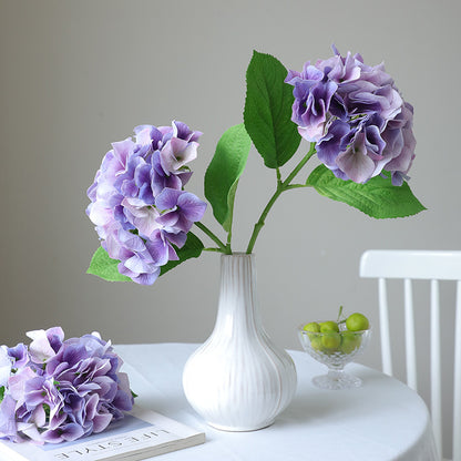 Luxurious Hydrangea Bouquet with Soft Touch Feel -  Quality Artificial Flowers for Home Decor, Wedding Celebrations, and Living Room Accents