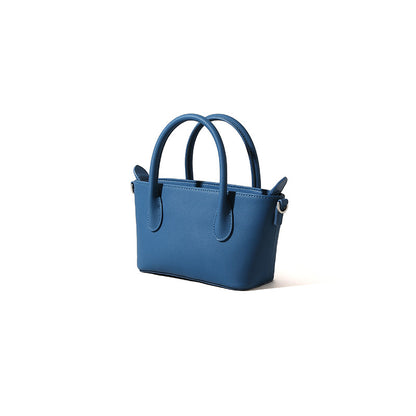 Genuine Grain Leather Crossbody Bag for Women Versatile and Casual Tote with Zipper Closure for Everyday Use