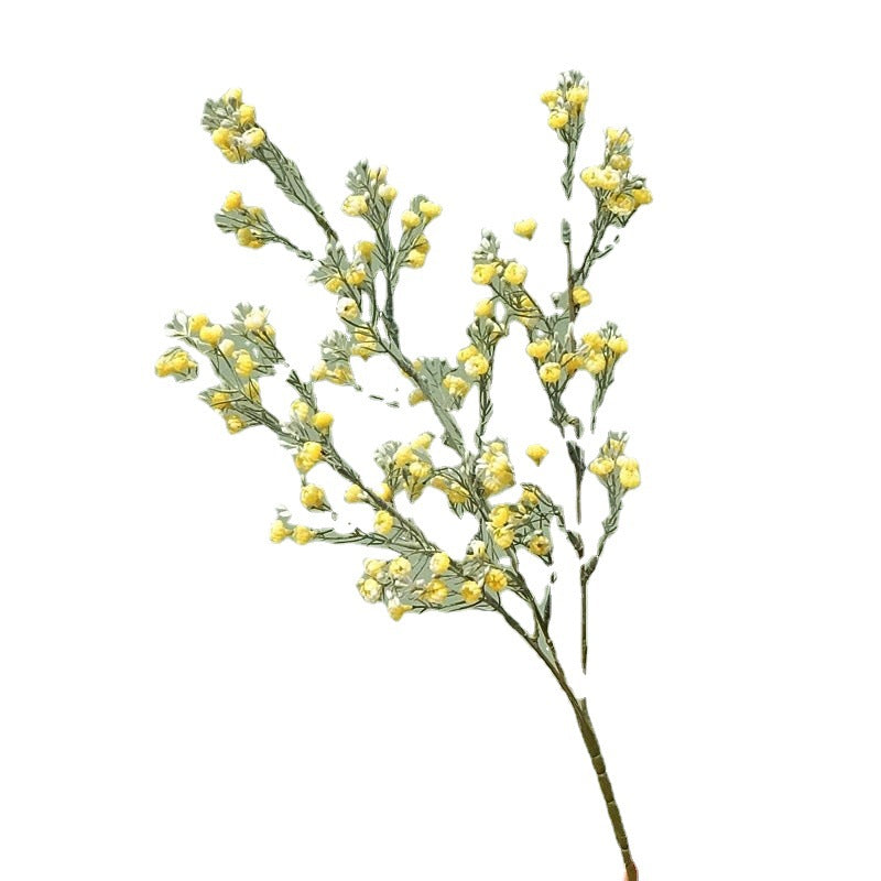 Single Stem 3-Prong Starry Buds - Realistic Silk Flower for Home Décor, Bridal Bouquets & Wedding Decorations