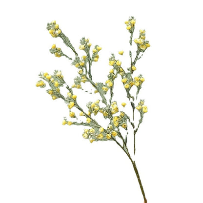 Single Stem 3-Prong Starry Buds - Realistic Silk Flower for Home Décor, Bridal Bouquets & Wedding Decorations