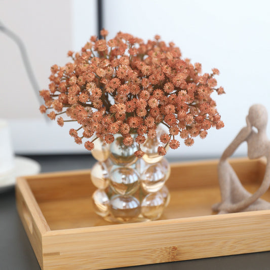 Charming Baby's Breath Plastic Flower Bouquet - Beautifully Crafted Faux Floral Decor for Home Decoration