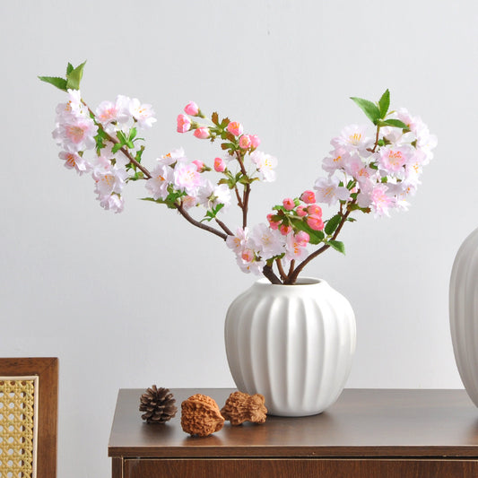 Realistic Cherry Blossom Artificial Flower Stem - Minimalist Home Décor Accent for Weddings and Special Events - Perfect for Floral Arrangements and Decorative Displays