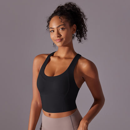 Seamless Sports Bra with Molded Cups Women's Yoga and Running Top for Maximum Support and Comfort