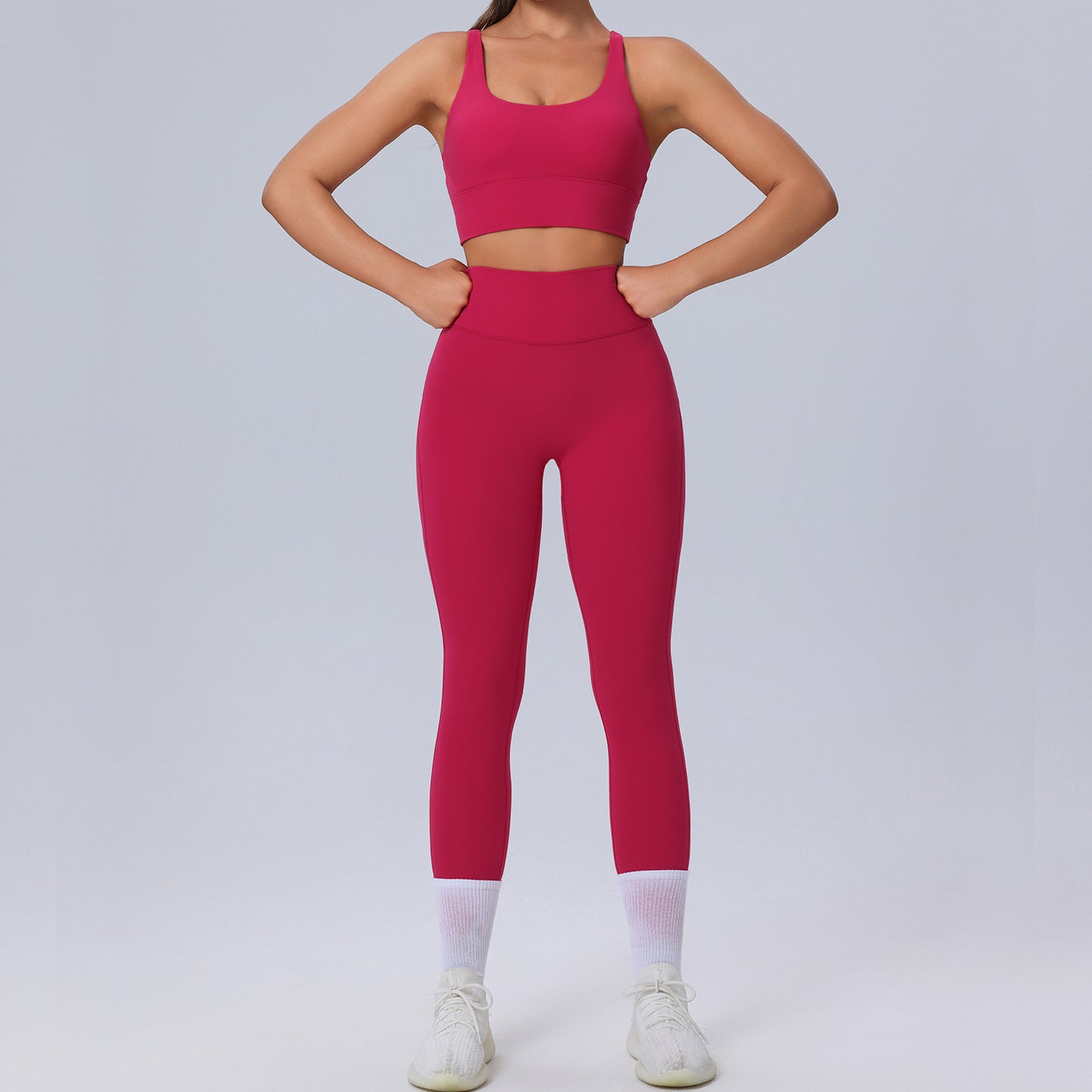 Plus Size Yoga Outfit Set for Women Soft Fleece Style Stretchy Activewear with High Breathability and Comfort for All Fitness Levels