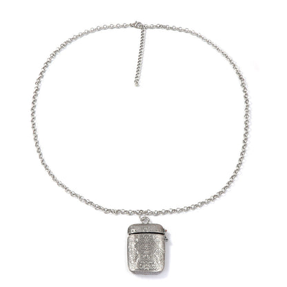 Elegant Minimalist Alloy Floral Pendant Box Chain Necklace – Versatile Casual Accessory for Effortless Style