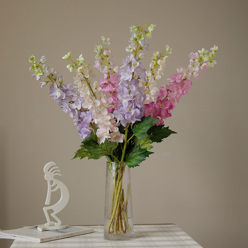 Realistic  Quality Hyacinth Wedding Decoration Materials – Floor-standing Faux Silk Flowers & Large Delphinium Stems for Stunning Floral Arrangements