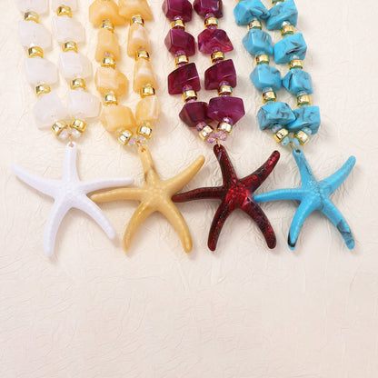 Unique Designer Summer Ocean-Inspired Colorful Pendant Necklace for Women - Perfect for Vacation Vibes and Everyday Wear