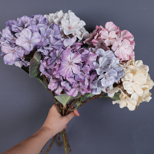 Colorful Artificial Hydrangea Wedding Decorations - Realistic Faux Flower Ball Aisle Hooks and Ceiling Hanging Props for Stunning Wedding Aesthetics