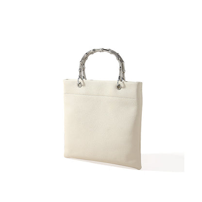 Genuine Leather Crossbody Bag for Women Distressed Cowhide Shoulder Bag with Chic Chain Handles Unique Design Tote for Everyday Use