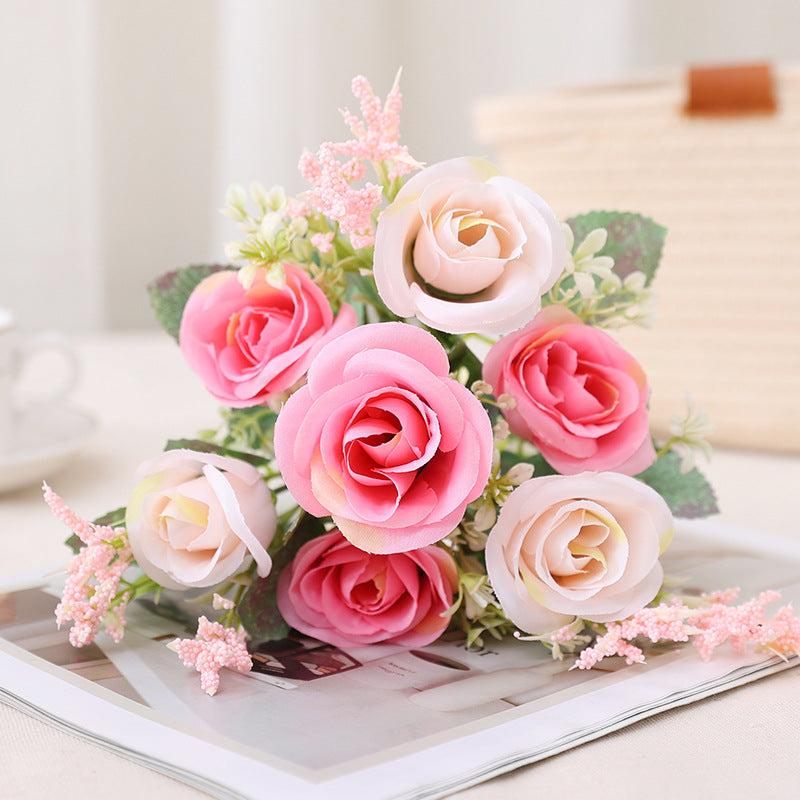 Elegant Faux Rose Bouquet for Home Decor and Weddings - Perfect for Photography, Event Decor, and Landscape Engineering