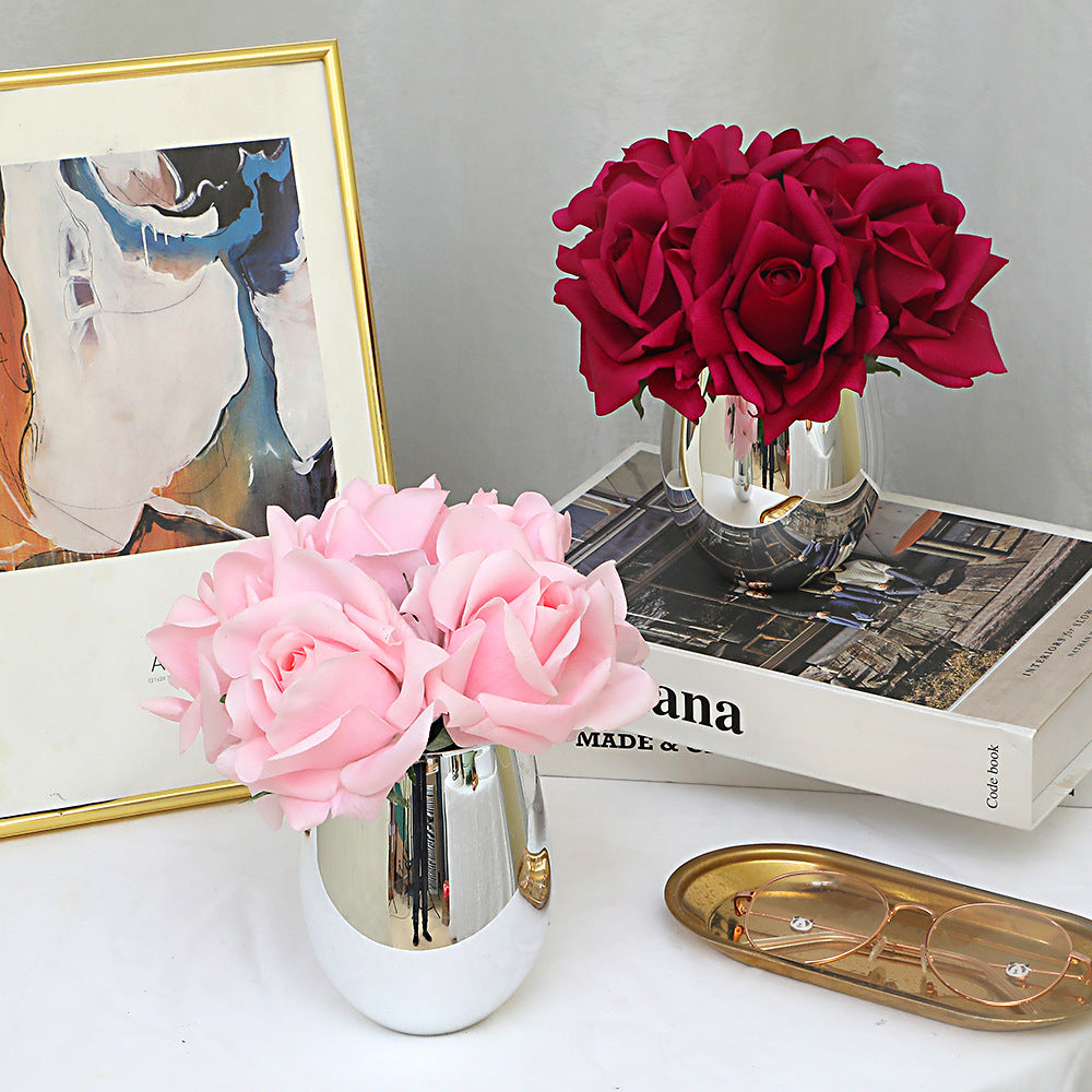 Luxurious Faux Rose Flower Home Décor - Elegant Tabletop Floral Arrangement & Stunning Photography Prop for Every Occasion