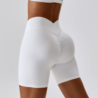 High Waisted Women's Yoga Shorts Tummy Control Butt Lifting Fitness Shorts for Running and Gym Workouts