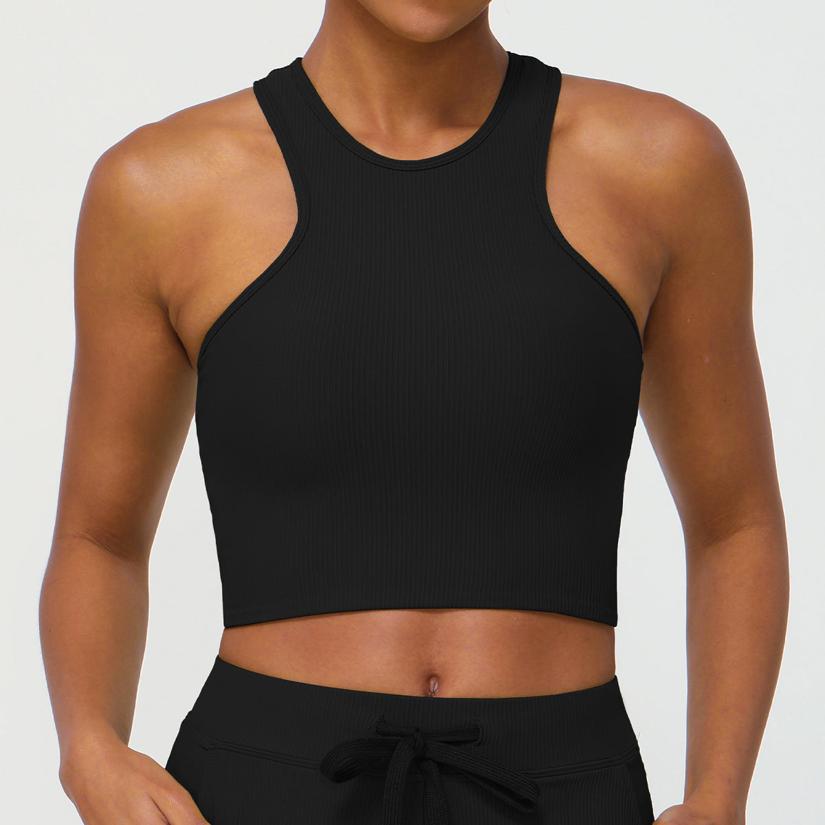 Cross Back Strappy Sports Bra and Yoga Top with Removable Padding for Running Fitness and Pilates