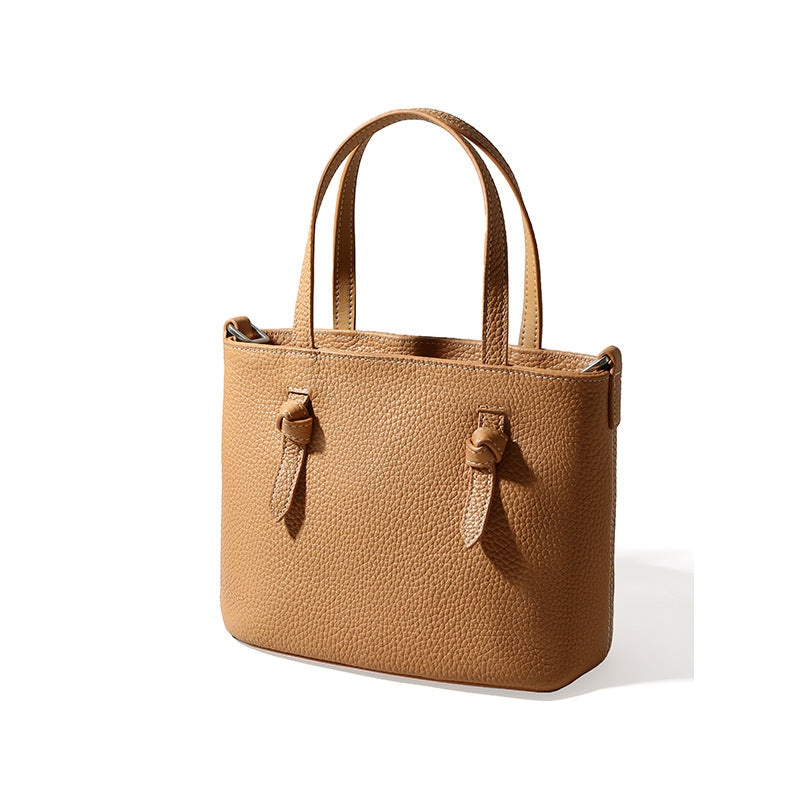 Japanese Style Luxury Women's Crossbody Bag Chic and Minimalist Genuine Leather Bucket Bag for Spring Summer Blend of Class and Practicality