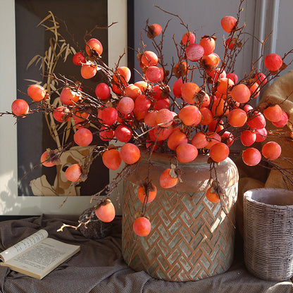 Realistic Artificial Persimmons - Perfect Decor for Homes, Hotels, and Malls | Lifelike Fake Persimmons for Stunning Interior Styling