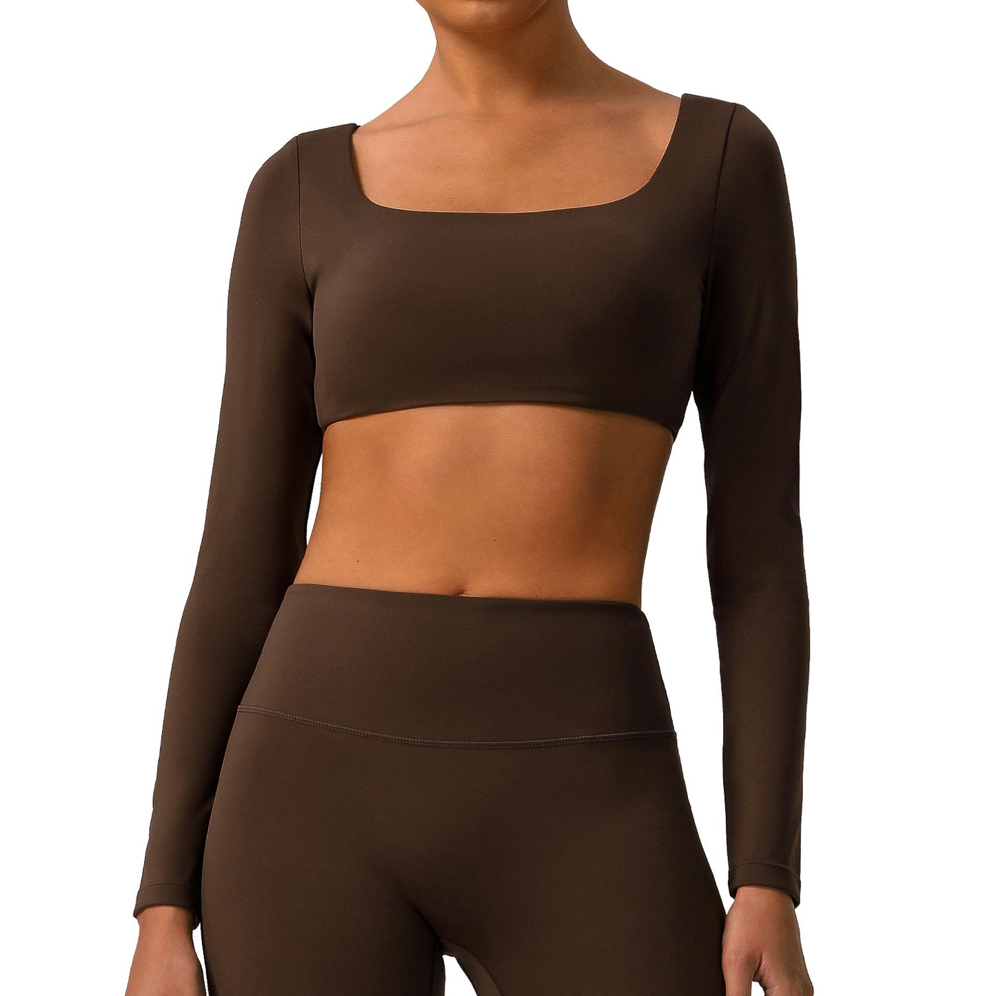 Long Sleeve Yoga and Running Sports T Shirt Quick Dry Compression Fitness Top with Built In Bra Pads for Maximum Comfort and Performance