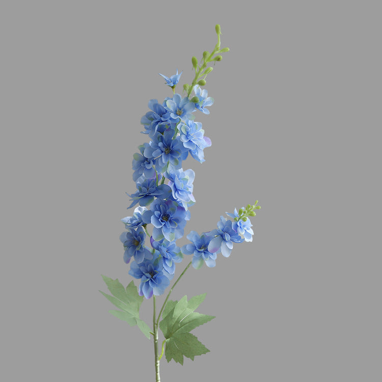 Modern Minimalist Faux Flower Delphinium Decor - Stunning Silk Flower Arrangement for Living Room Tables, Ideal for Home Decor and Photography Props