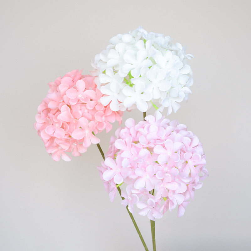 Single Stalk Hydrangea Lollipop Flower - Realistic Artificial Silk Flower for Wedding Decor, Stylish Aisle Decoration, and Home Living Room Arrangement