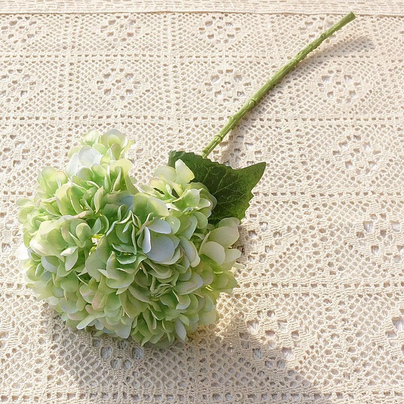 Realistic Artificial Single Stem Hydrangea - Perfect for Weddings, Photography, and Home Decor Enhancements