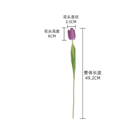 Luxurious Touch Tulip Artificial Flowers for Wedding Decoration - Chic Green Plants with INS Style - Model MW59901