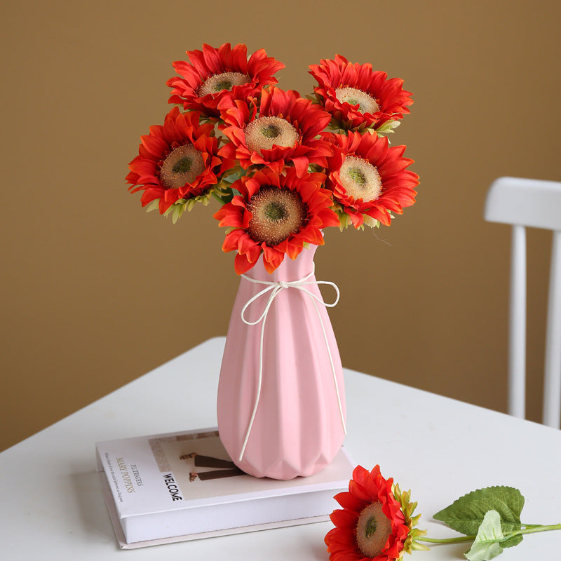 Realistic Artificial Sunflower Wedding Photography Prop - Minimalist Home Decor for Living Room and Kitchen - Perfect Faux Sunflowers for Everlasting Beauty