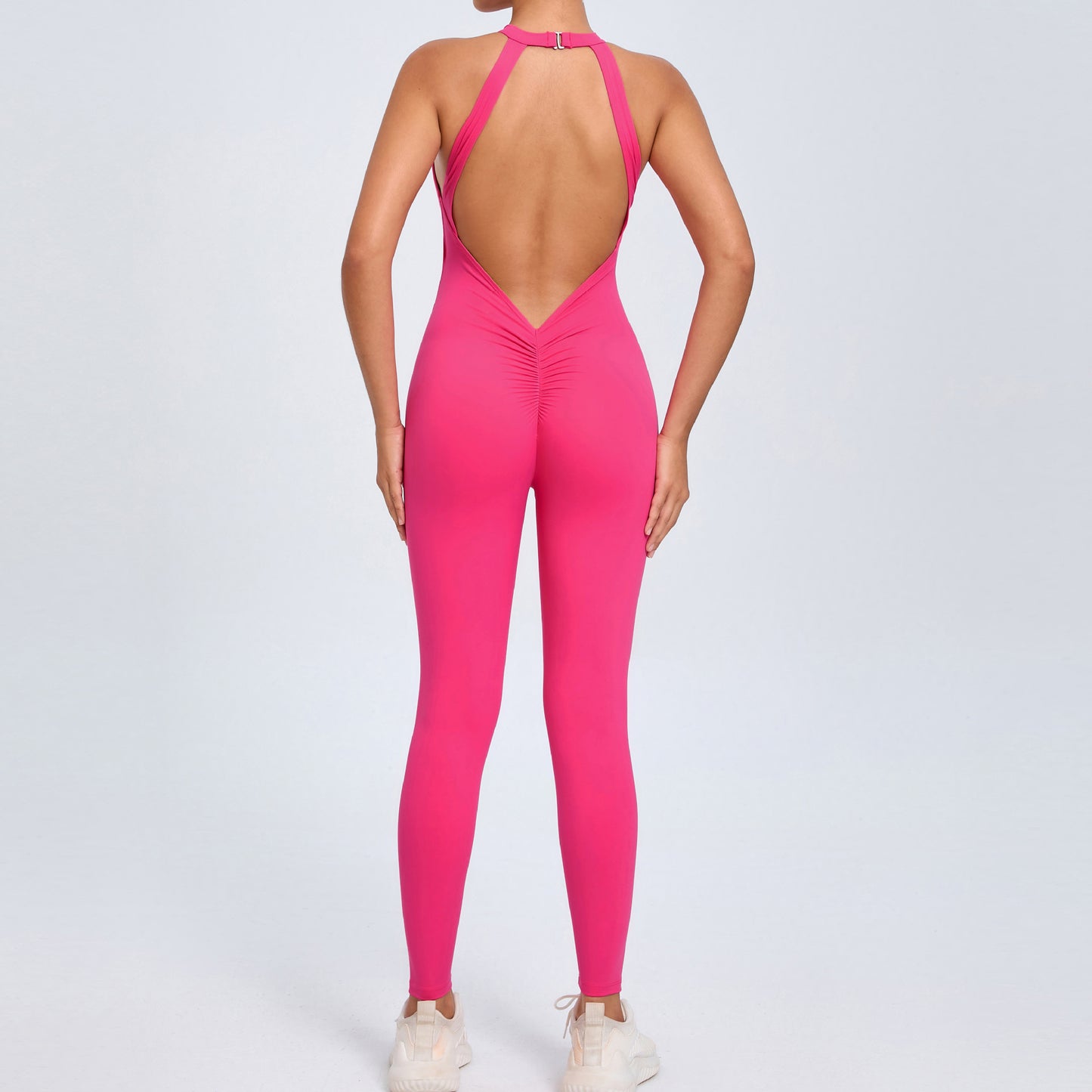 Women's Quick Dry Yoga Bodysuit Elastic Fitness Shaping Jumpsuit for Comfort and Flexibility