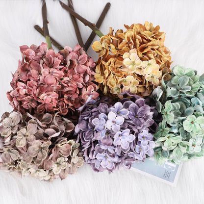 Stunning Autumn-Inspired Artificial Hydrangea - Perfect for Weddings and Indoor Décor with Realistic Look and Feel