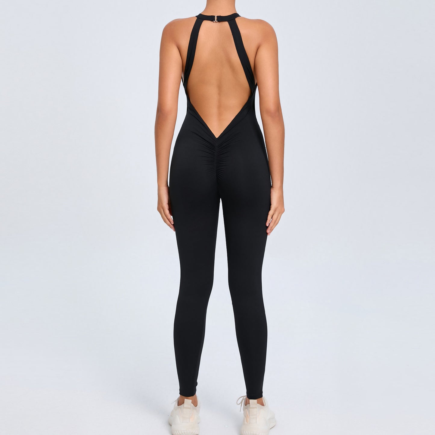 Women's Quick Dry Yoga Bodysuit Elastic Fitness Shaping Jumpsuit for Comfort and Flexibility