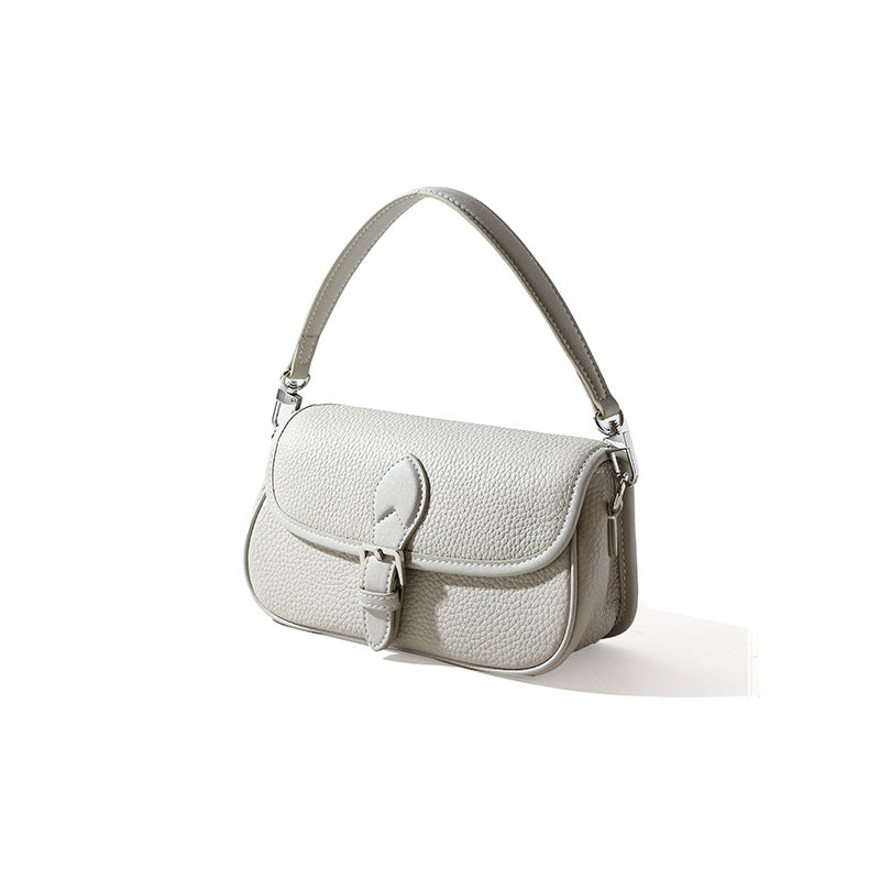 Genuine First Layer Cowhide Shoulder Bag Minimalist Leather Crossbody Purse for Women for Commuting and Casual Outings