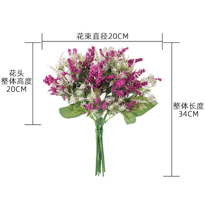 Stunning Lavendar Bouquet - INS-Style Artificial Flowers for Home Decor & Wedding Celebrations | MW81109 - Perfect for Year-Round Beauty and All Occasions