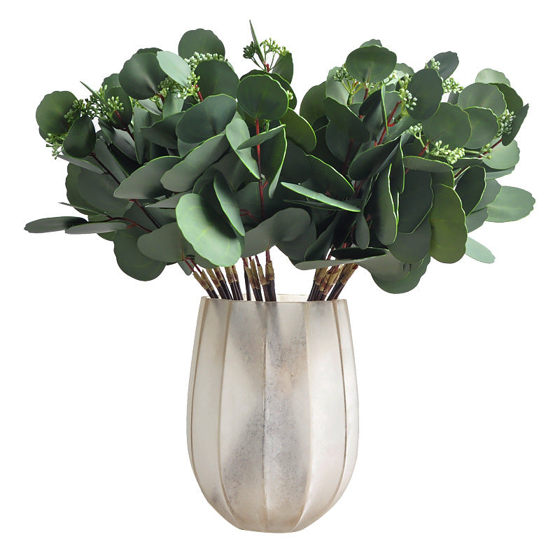 Realistic Faux Eucalyptus Greenery for Scandinavian Home Decor – Soft Touch 3D Printed Handcrafted Botanical Bouquet