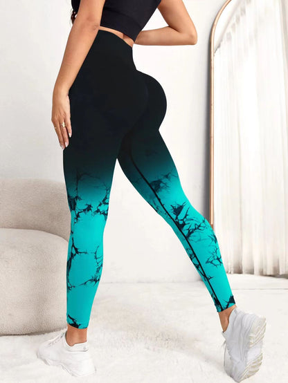 Gradient High Waisted Yoga Leggings for Women Sculpting Anti Cellulite and Comfortable Workout Pants for Running Yoga and Fitness