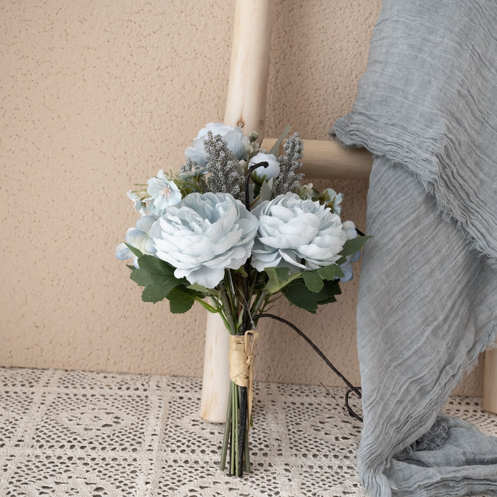 Elegant Faux Flower Home Decor - Stunning Wedding Bouquet and Wall Hanging Decoration - CF01074