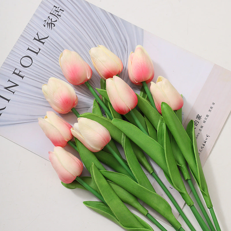 Touch Realistic Mini Tulip Faux Flowers – Perfect for Outdoor Decor, Stunning Photography Props, and Elegant Arrangements