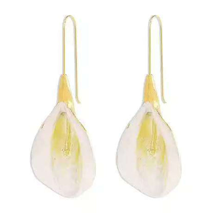 Stylish Long Alloy Drop Oil Floral Earrings - Unique and Creative Design for Effortless Elegance