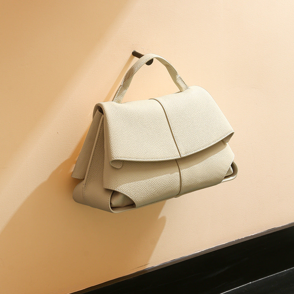 Genuine Leather Women's Shoulder Bag Chic Cowhide Crossbody Purse with Push Lock Design for Style and Comfort for Commutes and Everyday Use