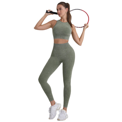 High Strength Shockproof Sports Bra and High Waisted Leggings Set for Fall and Winter for Yoga Fitness and Enhanced Comfort