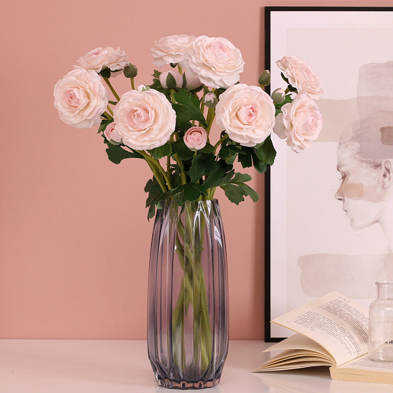 Luxurious Faux Lotus & Peony Artificial Flowers - Hydrating Feel with Two Stunning Heads for Home and Living Room Décor