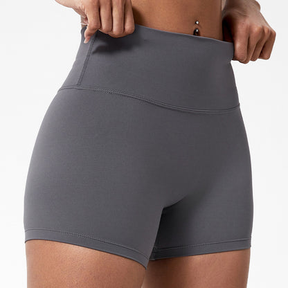 Double Sided Fleece Gym Shorts for Women High Waist Butt Lifting High Elastic Workout Fitness Shorts