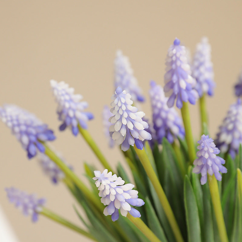 Set of 6 Stunning Faux Hyacinth and Larkspur Flowers - Perfect for Weddings, Living Room Decor, and Photography Props