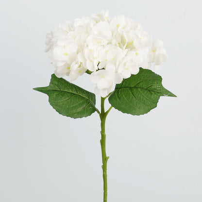 Realistic Touch Hydrangea Branch Soft Rubber Decorative Faux Flowers for Elegant Home and Wedding Décor