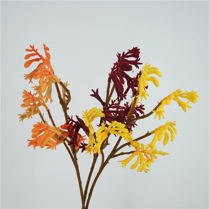 Elegant Scandinavian-Inspired Faux Flowers with Australian Kangaroo Paw for Stunning Home Decor and Photography Props – Perfect for Weddings and Event Styling