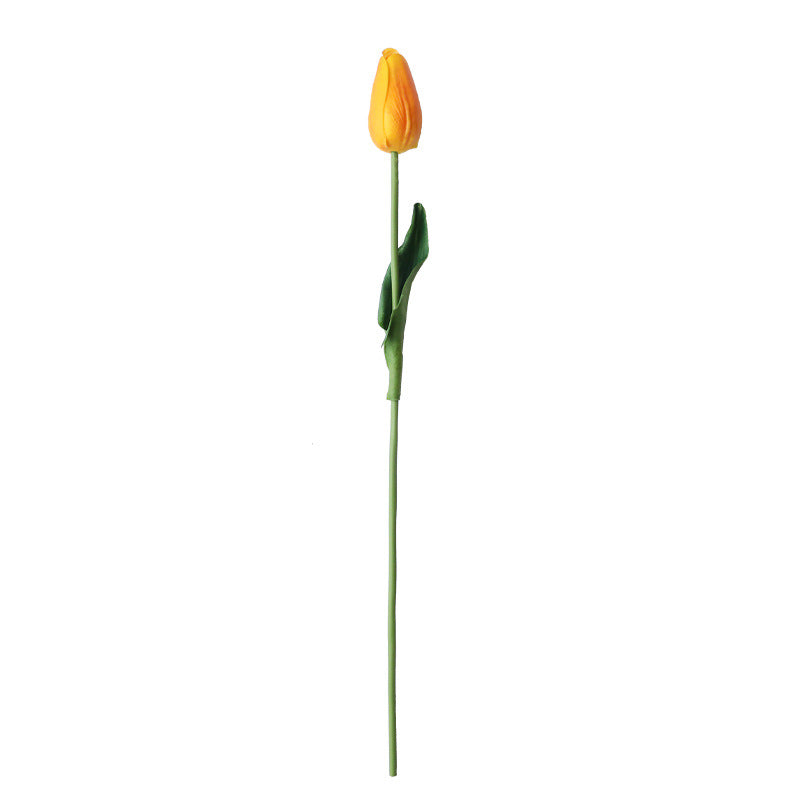 Realistic Miniature PU Tulips - Vibrant Artificial Silk Flowers for Home Décor, Arrangements, and Year-Round Enjoyment