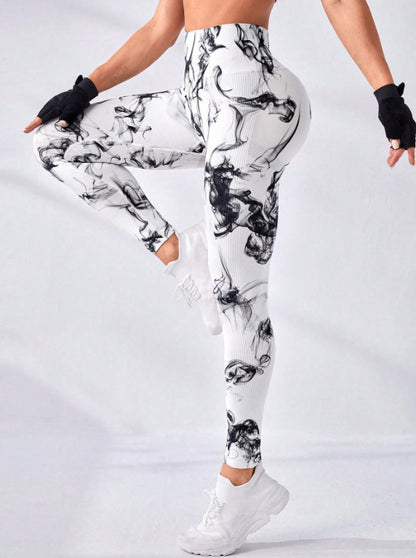 High Waisted Tie Dye Striped Yoga Pants for Women Butt Lifting Running and Fitness Leggings for Outdoor Sports Gym Workouts