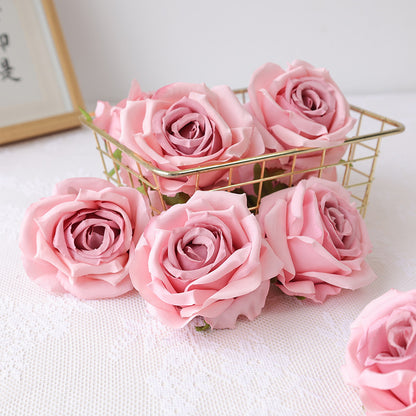 Exquisite 10CM Imported Silk Rose Flower Heads - Perfect for Weddings, Celebrations, and Gift Boxes