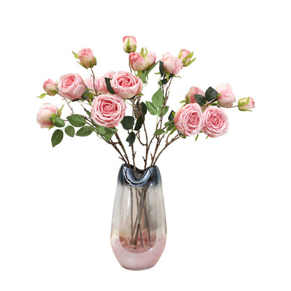 3-Head Royal Princess Artificial Rose Flowers – Elegant Wedding and Home Décor, Perfect for Living Room Centerpieces or Decorative Accents