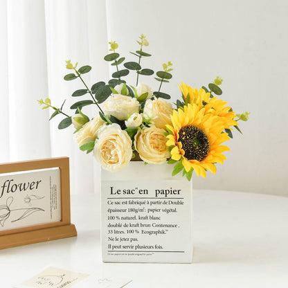 Beautiful Artificial Sunflower Bouquet - Perfect for Living Room & Dining Table Decor, Bedroom Accent Piece, Photography Prop, and Unique Gift Idea