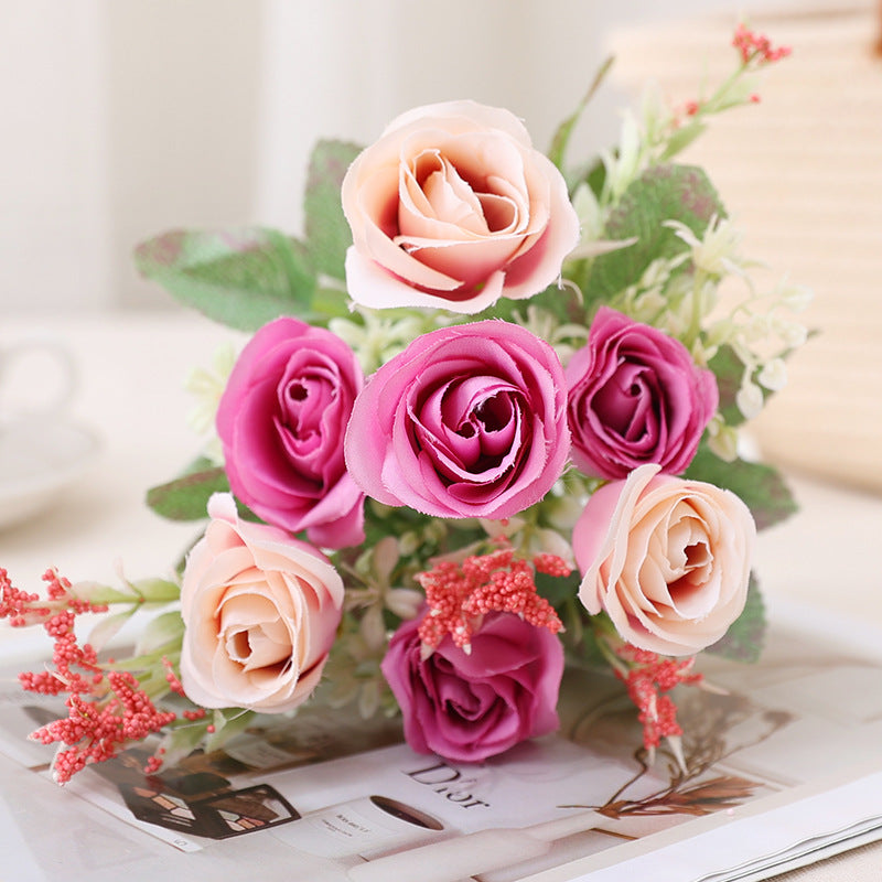 Elegant Faux Rose Bouquet for Home Decor and Weddings - Perfect for Photography, Event Decor, and Landscape Engineering