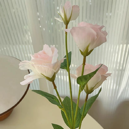 Stunning Faux Eustoma Flowers for Home Decoration - Perfect for Living Room Bouquets, Wedding Arrangements, and Photography Props