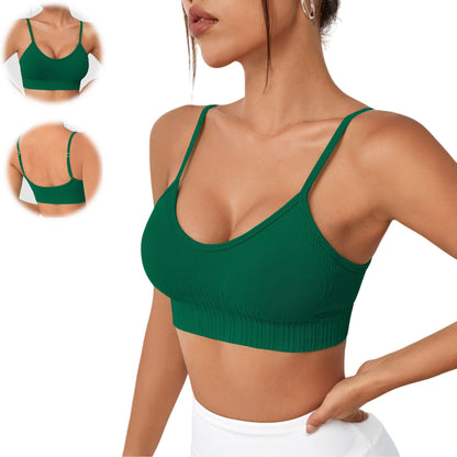 Seamless Strappy Yoga Sports Bra High Intensity Shockproof Outdoor Activewear with Support and Stretch for Maximum Comfort